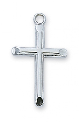 STERLING SILVER CROSS 18" CHAIN & BOX