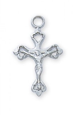 STERLING SILVER CRUCIFIX 16" CHAIN & BOX