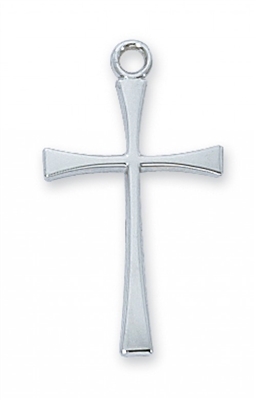 STERLING SILVER CROSS 18" CHAIN AND BOX