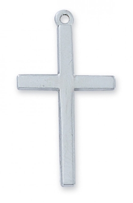STERLING SILVER CROSS 18" CHAIN & BOX