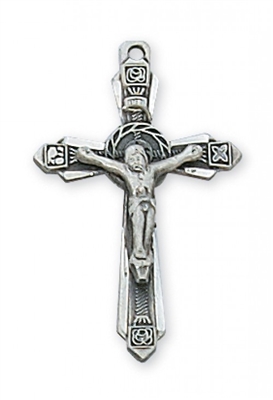 STERLING SILVER SM CRUCIFIX 18" CHAIN & BOX
