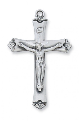 STERLING SILVER CRUCIFIX 18" CHAIN & BOX