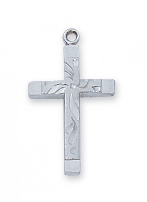STERLING SILVER CROSS 18" CHAIN & BOX