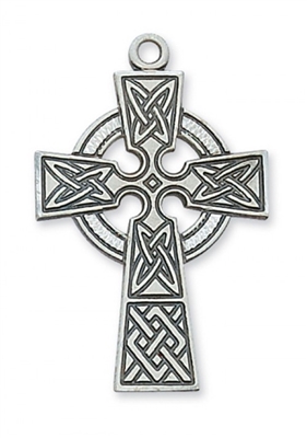 SS CELTIC CROSS 24" CHAIN & BOX