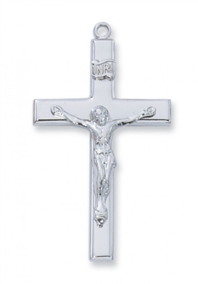 STERLING SILVER CRUCIFIX 24" CHAIN & BOX
