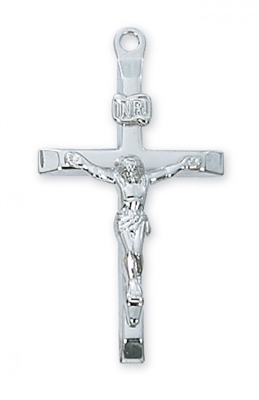 STERLING SILVER CRUCIFIX 20" CHAIN & BOX