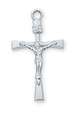 STERLING SILVER CRUCIFIX 18" CHAIN & BOX