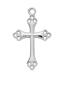 STERLING SILVER CROSS 18" CHAIN & BOX