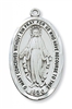 Sterling Silver Miraculous Medal 24" Chain & Box