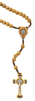 7MM OLIVE WOOD ST. BENEDICT ROSARY