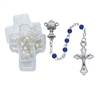 BLUE COMMUNION ROSARY, 4MM