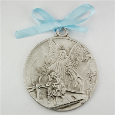 GUARDIAN ANGEL CRIB MEDAL/CARD
