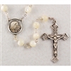 STERLING SILVER 8MM GENUINE MOTHER OF PEARL ROSARY