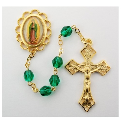 GREEN OL GUADALUPE ROSARY