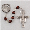 STERLING SILVER 4X6MM SAN DAMIANO ROSARY