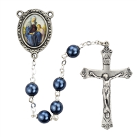 6MM BLUE ST. ANNE ROSARY