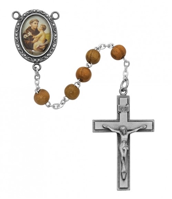 OLIVE WOOD ST. ANTHONY ROSARY