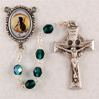 6MM GREEN ST. BRIGID ROSARY