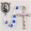 6MM BLUE ST. CECELIA ROSARY