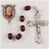 6X8MM BROWN ST. PADRE PIO ROSARY
