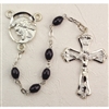 4X6MM BLACK GLASS ROSARY