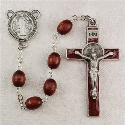 7MM BROWN ST BENEDICT ROSARY