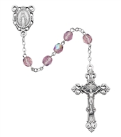 06 JUNE ROSARY 6MM AURORA BORLEALIS AMETHYST