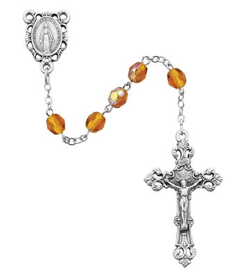 11 NOVEMBER ROSARY 6MM TOPAZ