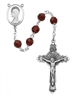 SS 7MM GARNET TINCUT ROSARY