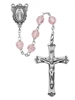 SS 7MM PINK TINCUT ROSARY