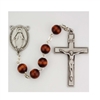 7MM BROWN WOOD ROSARY/BOXED