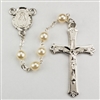 6MM PEARL ROSARY WITH RHODIUM