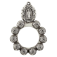 Our Lady of Guadalupe Rosebud Rosary Ring