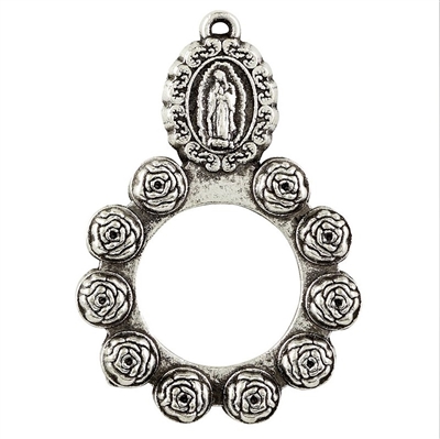 Our Lady of Guadalupe Rosebud Rosary Ring