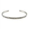 Cuff Bracelet, Do Small Things With Great Love, Silver-Plated Copper