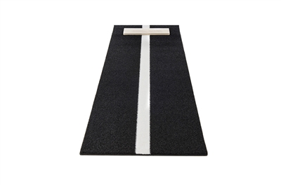 Pro-Ball Softball Pitching Mat with Power Line, Black - 3 feet x 7 feet