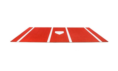 Platinum Synthetic Turf Baseball/Softball Hitting Mat with Home Plate and Lines, Clay- 7 feet x 12 feet