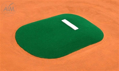 Allstar Portable Game Mound and Youth Training Fiberglass Pitching Mound, Green - 53 inches wide x 75 inches long x 6 inches tall