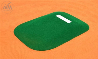 Allstar Portable Game Mound and Youth Training Fiberglass Pitching Mound, Green - 66 inches wide x 101 inches long x 8 inches tall