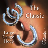 The Classic Large Gauge open hoop earring