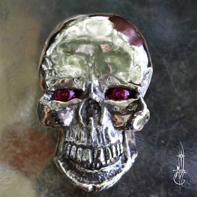 Skull Money Clip with Stones