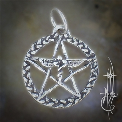 Caduceus Pentacle Amulet