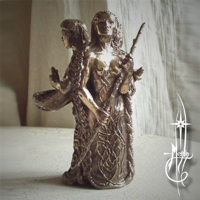 Warrior Healer Crone Bronze Statue