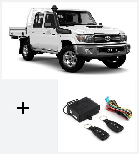 PREMIUM 79 SERIES LANDCRUISER 4 DOOR DUAL CAB CENTRAL LOCKING >> 79 SERIES >> 78 SERIES and 76 SERIES - This is Central Locking Motors, Cables, PREMIUM Remote Controls and Wiring Harness for Toyota Landcruiser Central Locking