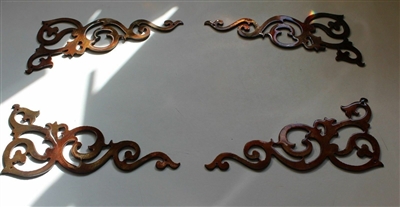 Decorative Corner Scroll Accents Metal Decor (4) small