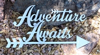 Adventure Awaits Metal Art Sign