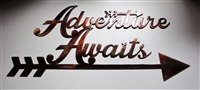 Adventure Awaits Metal Art Sign