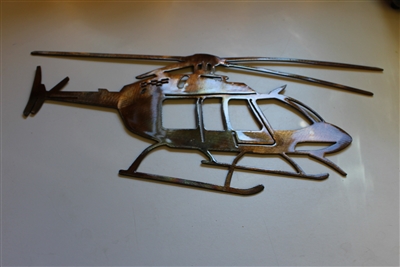 Bell Helicopter Metal Wall Art Decor