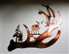 Deer Antler Scene Metal Wall Art