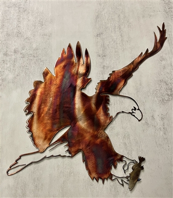 Landing Eagle Metal Wall Art